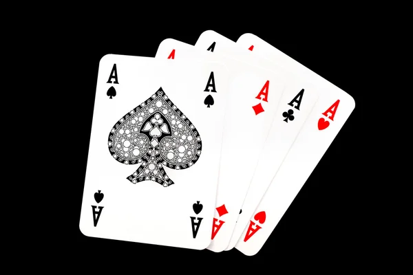 Aces playing cards suits — Stock Photo, Image