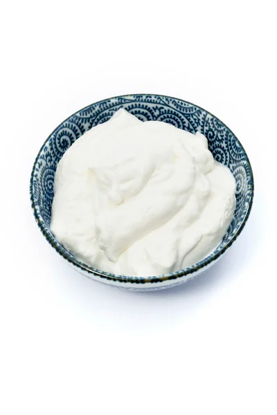 Řecký jogurt v hrnci — Stock fotografie