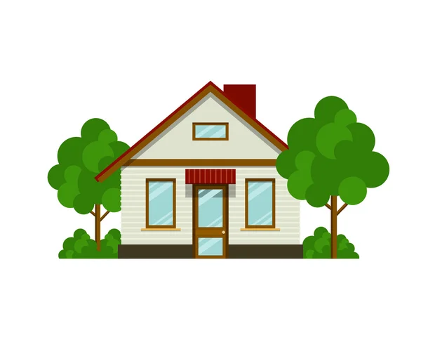 House with trees — Stock Vector