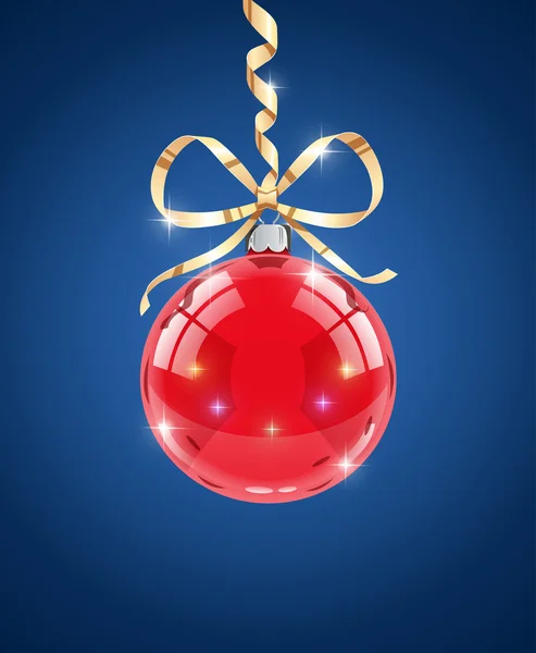 유리 공입니다. 크리스마스 firtree에 대 한 — 스톡 벡터
