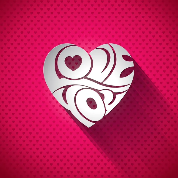 Vektorové ilustrace Valentýn 3d Love You typografie designem na zeleném pozadí. — Stockový vektor