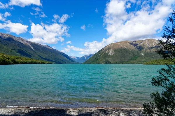 Nelson Lakes Ulusal Parkı Yeni Zelanda Daki Rotoiti Gölü Manzarası — Stok fotoğraf