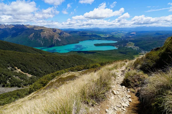 Vista Aérea Del Lago Rotoiti Lago Alpino Parque Nacional Nelson — Foto de Stock