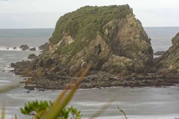 Güney Adası Yeni Zelanda Nın Batı Kıyısında Engebeli Bir Sahil — Stok fotoğraf