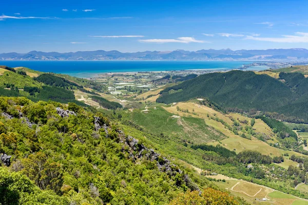 Παρατηρητής Hawkes Στο Takaka Hill Περιοχή Nelson Νέα Ζηλανδία — Φωτογραφία Αρχείου