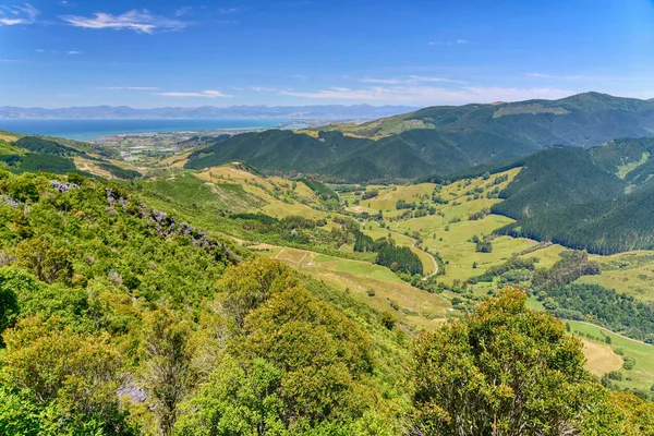 Hawkes Look Takaka Hill Nelson Region New Zealand — стоковое фото