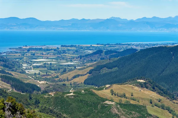 Hawkes Look Takaka Hill Nelson Region New Zealand Лицензионные Стоковые Изображения