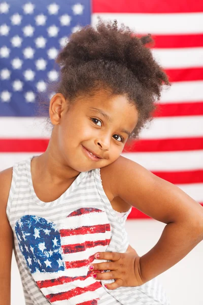 Chica patriótica afroamericana —  Fotos de Stock