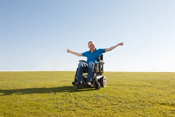 Freedom of disabled man. — Stock Photo, Image