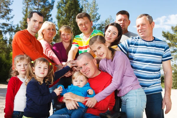 Disabled Man with Group of people — Stock Photo, Image