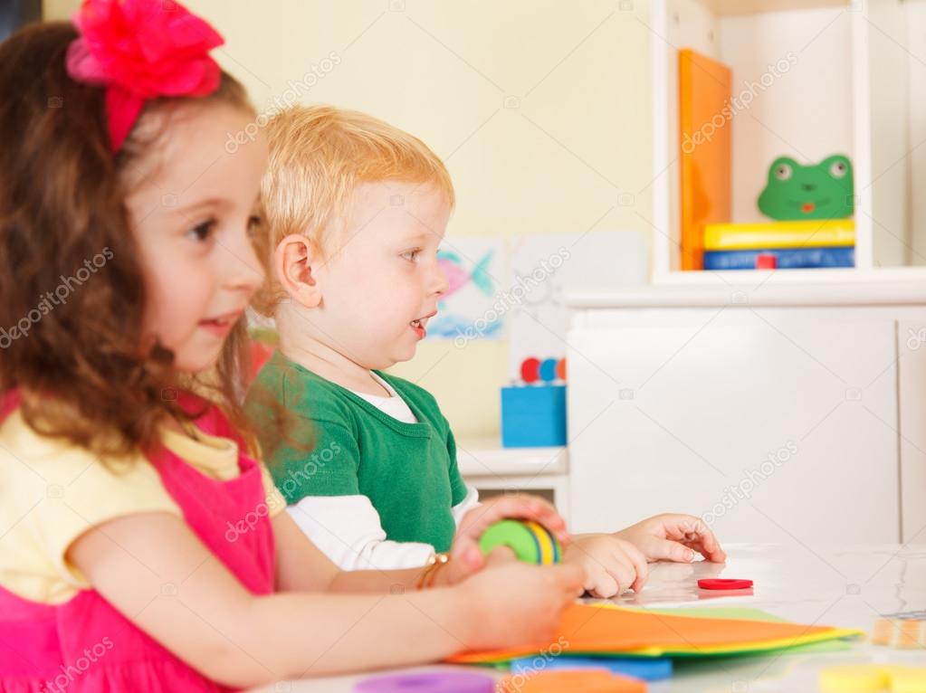 pre-school children in the classroom