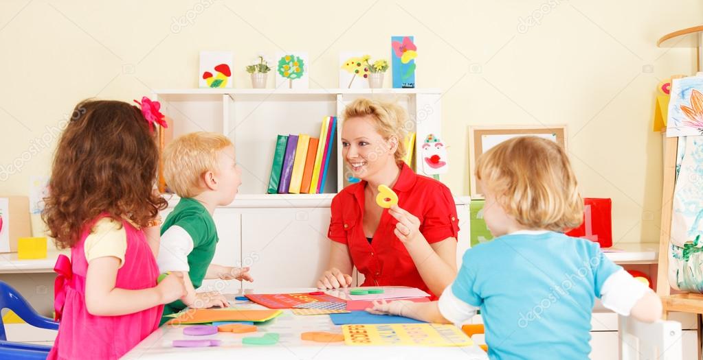 Preschoolers in the classroom