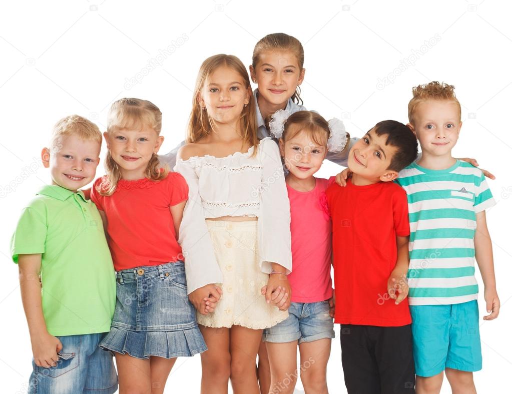 Group of happy children