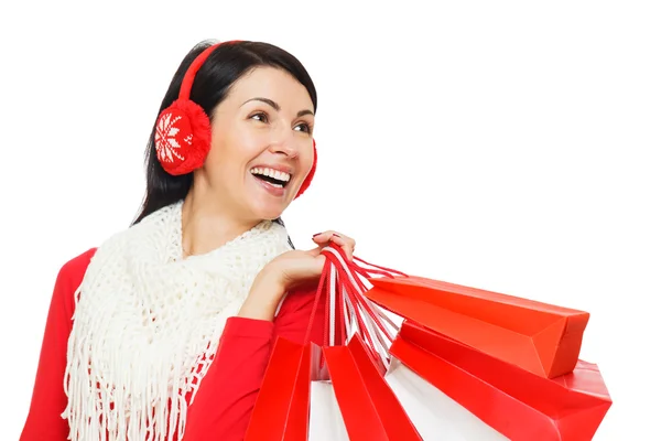 Happy shopping kvinna — Stockfoto