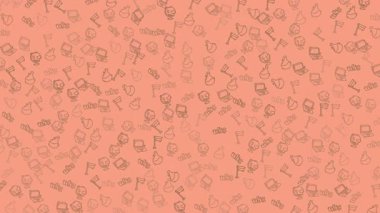 Animasyon Eğitim Kılavuzu. Kıvırma Efektli Kusursuz Döngü. Okul ve Öğrenme Simgeleri Arkaplanı