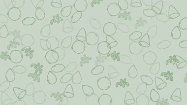 İnce Yeşil Soyut Şekiller Kusursuz Tam Çerçeve Çizgisi Sanat Canlandırması