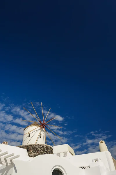 Windwill of Oia Santorini, Greece, copyspace — Stock Photo, Image