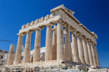 Athenas Parthenon gökyüzü arka plan