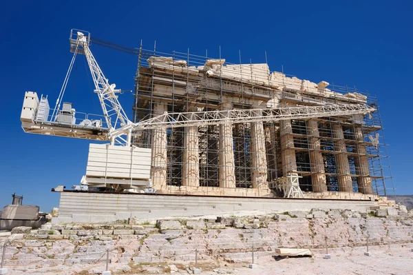 Ricostruzione del Partenone nell'Acropoli, Atene, Grecia — Foto Stock