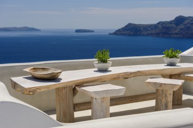 Oia lüks güverte ve patios