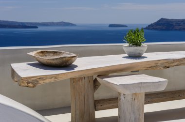 Oia lüks güverte ve patios