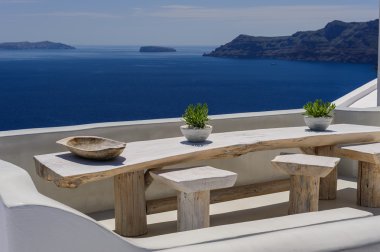 Oia lüks güverte ve patios