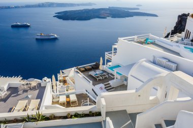 Oia lüks güverte ve patios