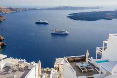 Oia lüks güverte ve patios