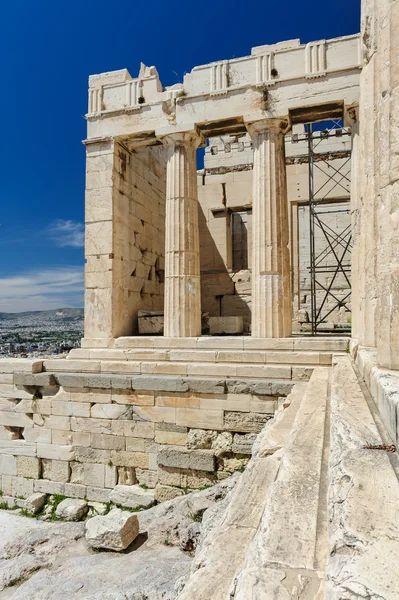 Akropolis Eingangsdetails, Athen, Griechenland — Stockfoto