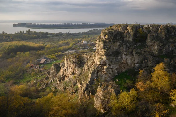 Widok na wapień Duruitoare Gorge, Riscani, Mołdawia — Zdjęcie stockowe