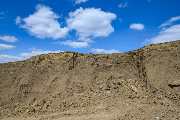 已开发的砂或粘土采石场 — 图库照片