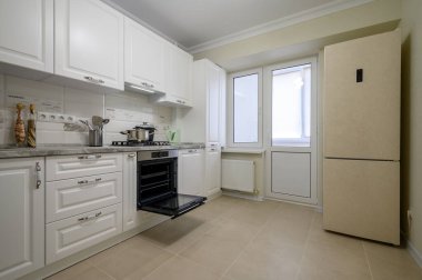 Lüks beyaz modern mutfak mobilyaları