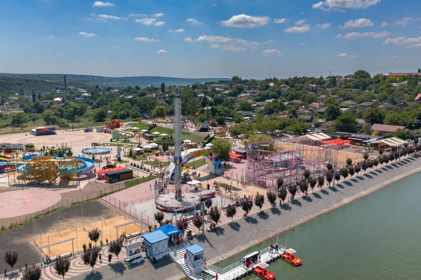 stock image Aerial view of the amusement park Orheiland