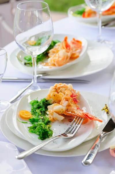 Prepared lobster on plate — Stock Photo, Image