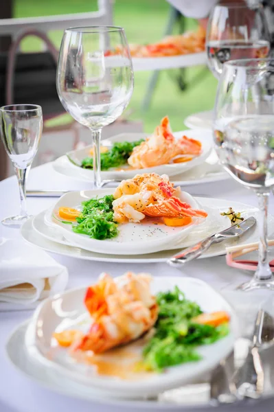 Prepared lobster on plate — Stock Photo, Image
