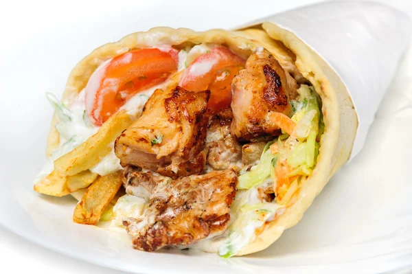 Griekse gyros — Stockfoto