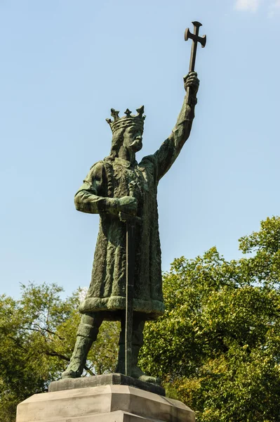 Památník Stefana Cela Maře v Kišiněvě, Moldavsko — Stock fotografie
