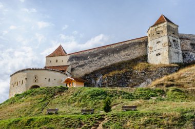 Ortaçağ Kalesi merkezine, Transilvanya, Brasov, Romanya
