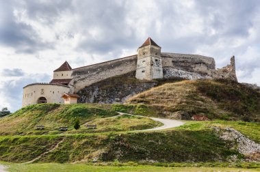 Ortaçağ Kalesi merkezine, Transilvanya, Brasov, Romanya