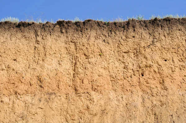 Warstwowe cięcie gleby — Zdjęcie stockowe