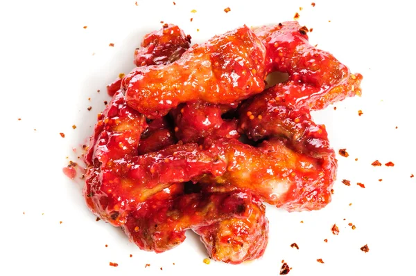 Chicken wings in raspberry sauce — Stock Photo, Image