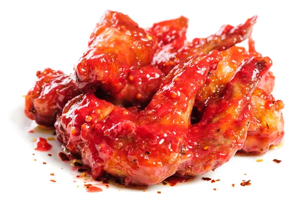 Chicken wings in raspberry sauce — Stock Photo, Image