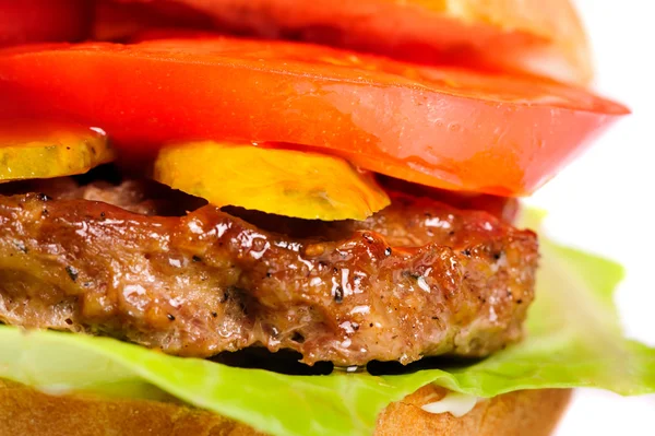 Realisticky vypadající hamburger — Stock fotografie