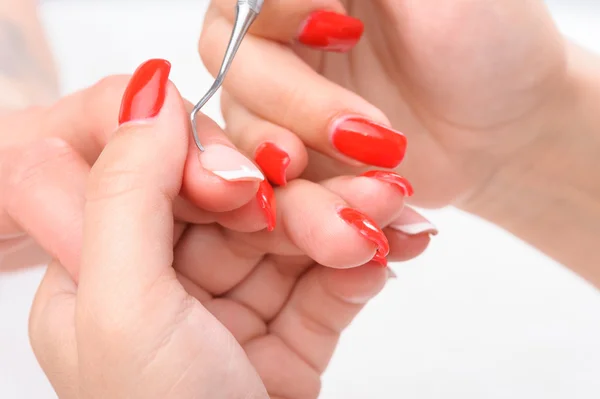 Manicura - limpieza de las cutículas —  Fotos de Stock