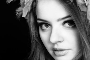 Genç güzel kadın.