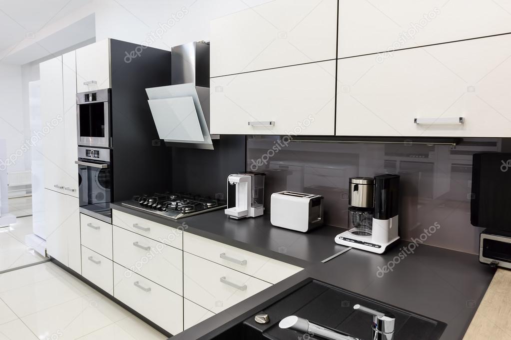 Modern hi-tek kitchen, clean interior design