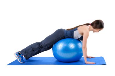 Fitness istikrar Ball Glute geri tepme