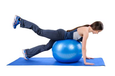 Fitness istikrar Ball Glute geri tepme