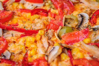 Pizza closeup arka plan