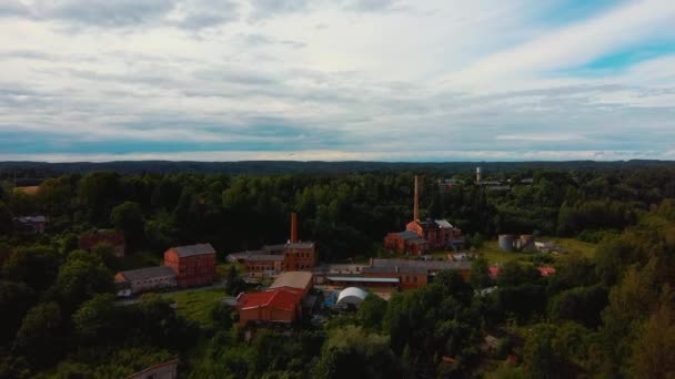 Gamla Ligatne Pappersbruk Village Från Ovan Ligatne Lettland Gamla Och — Stockvideo